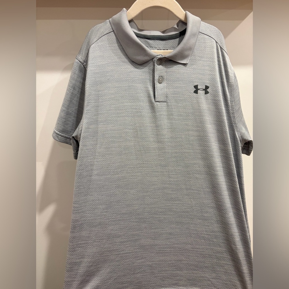Under Armour Boys Gray Polo Shirt